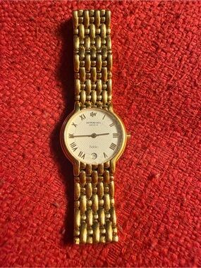 Vintage Women’s Raymond Weil Fidelio 18k Gold Electroplated Swiss Quartz Watch